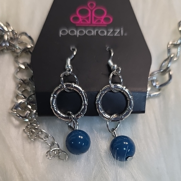 Paparazzi Blue and Silver Charm Necklace (Heart Lucas:10:27) - Picture 11 of 13